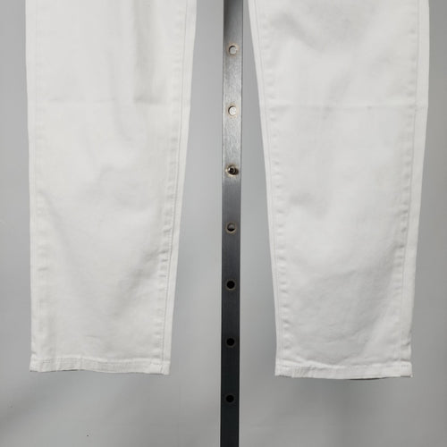 Gazoz White Cotton Slim Leg Pants Size 14