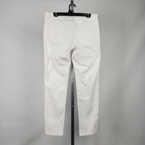 Gazoz White Cotton Slim Leg Pants Size 14