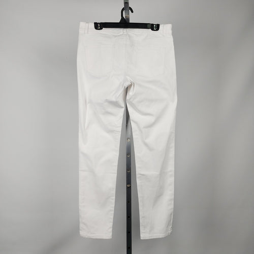 Gazoz White Cotton Slim Leg Pants Size 14