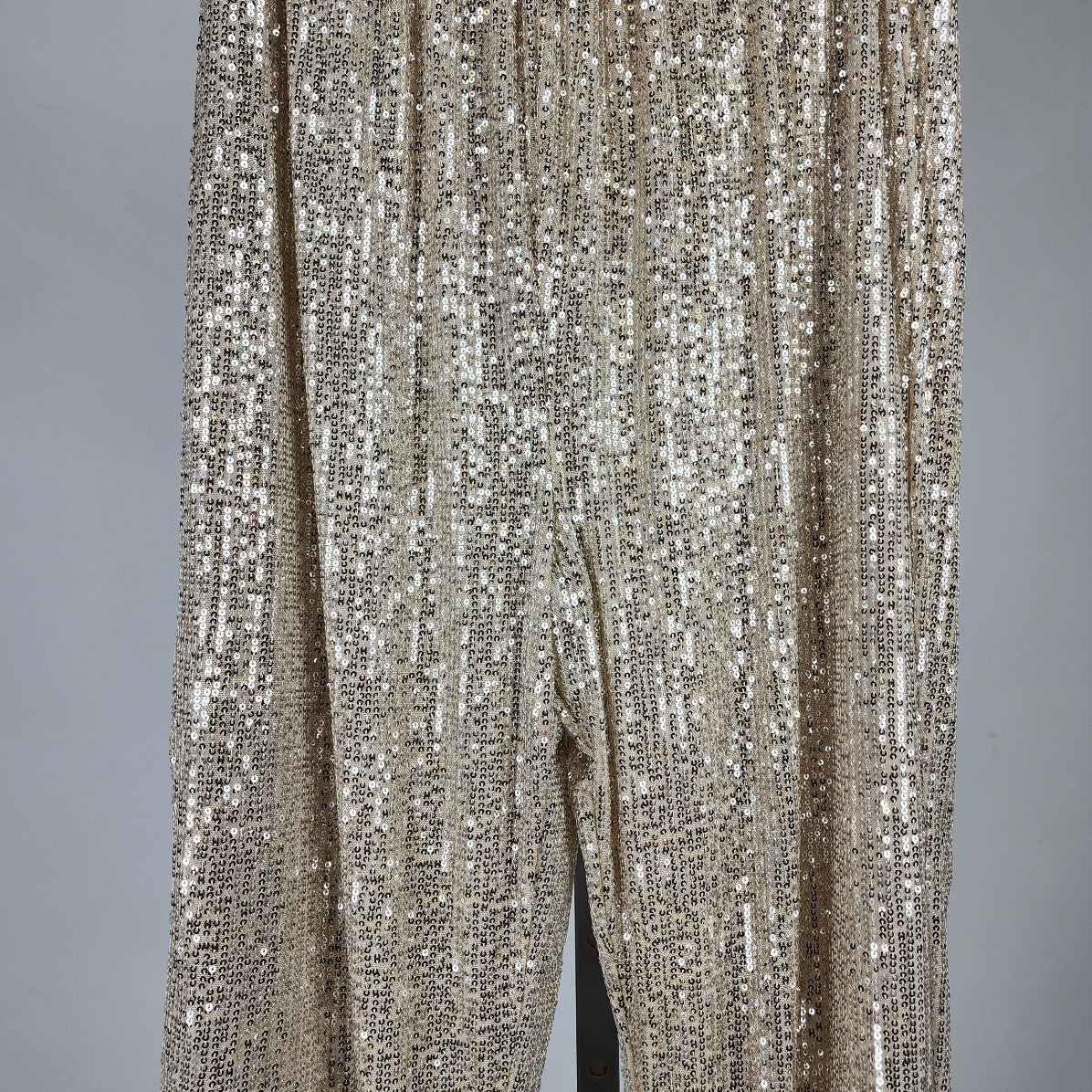 She & Sky Cream Sequined Jogger Pants Size M