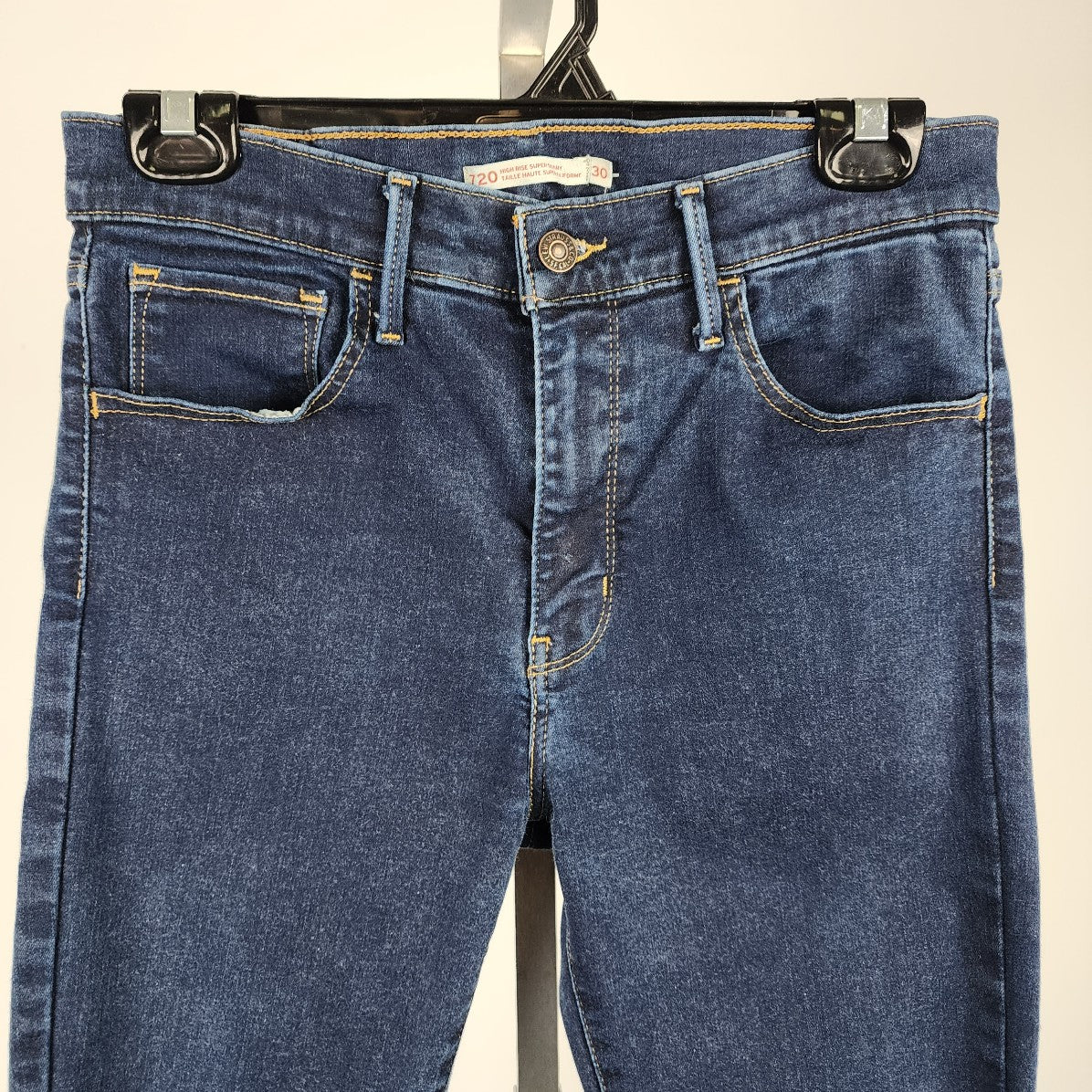 Levi's High Rise Super Skinny Dark Wash High Rise Denim Jeans Size 30