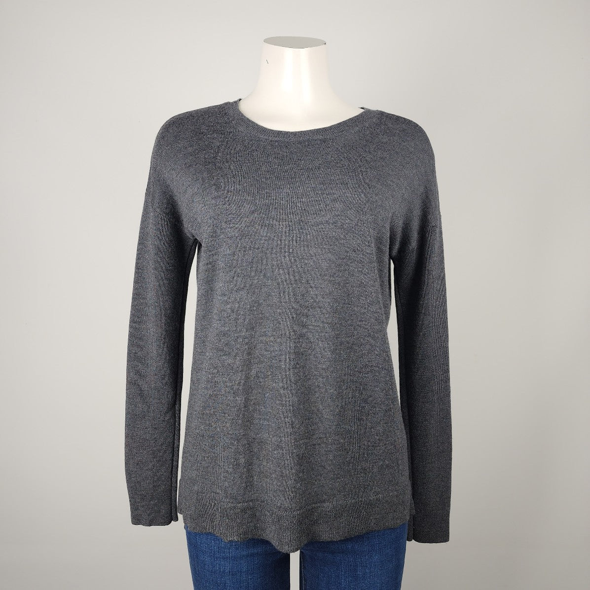 Lord & Taylor Merino Wool Grey Sweater Size S