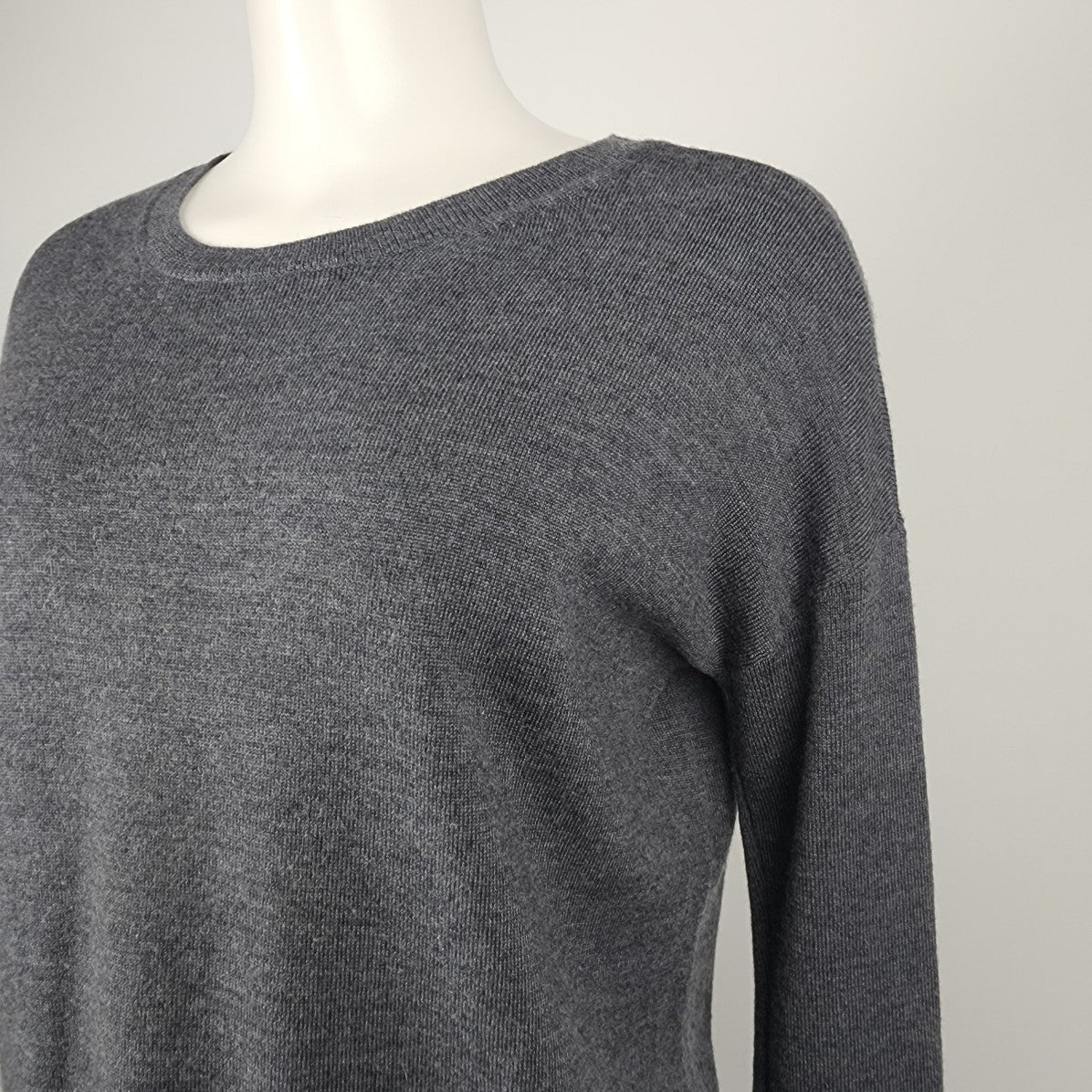 Lord & Taylor Merino Wool Grey Sweater Size S