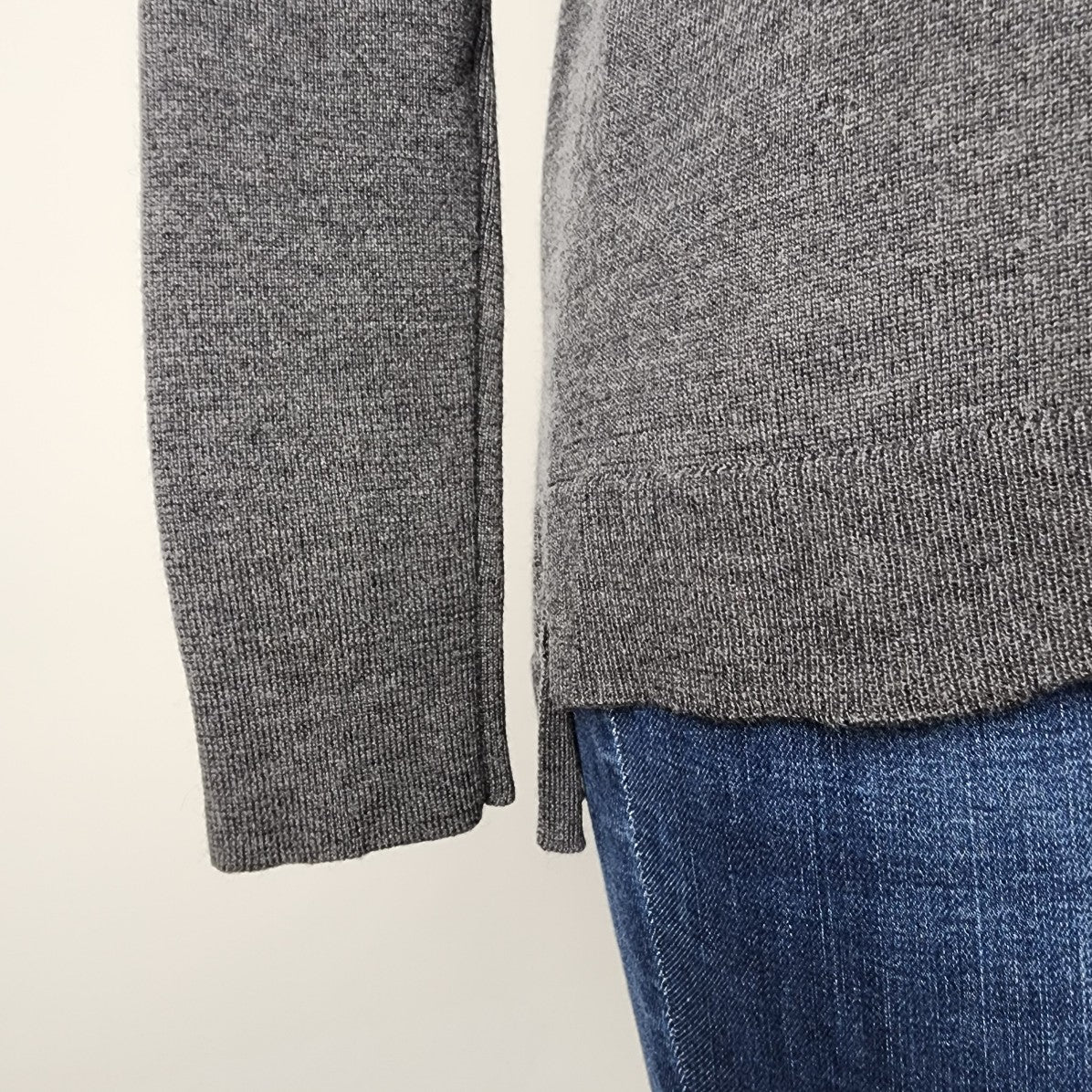 Lord & Taylor Merino Wool Grey Sweater Size S