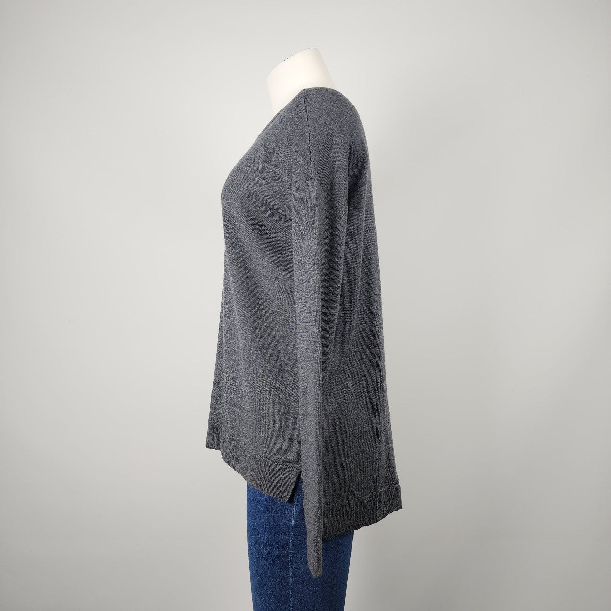 Lord & Taylor Merino Wool Grey Sweater Size S