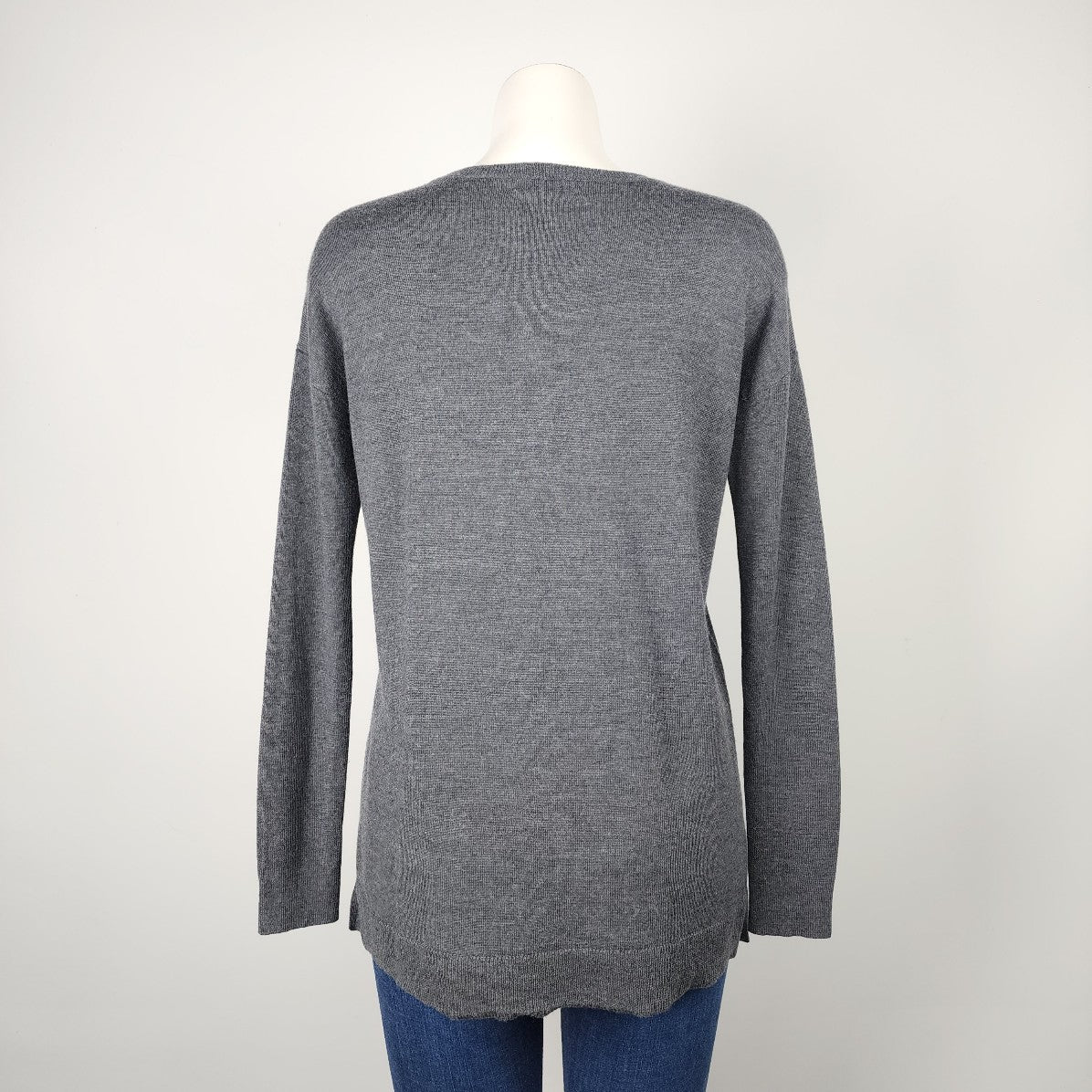 Lord & Taylor Merino Wool Grey Sweater Size S