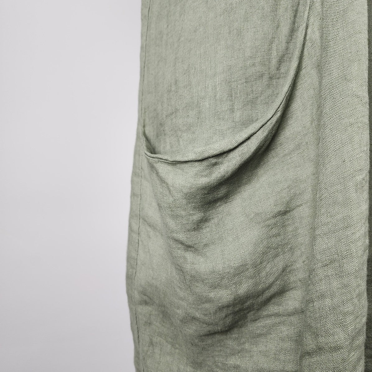 Meo Meli Green Linen Dress Size M