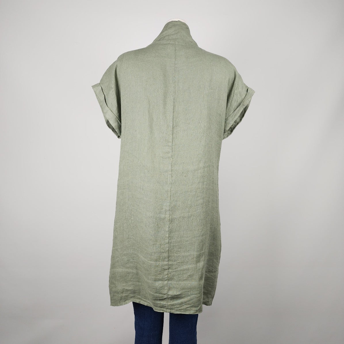 Meo Meli Green Linen Dress Size M