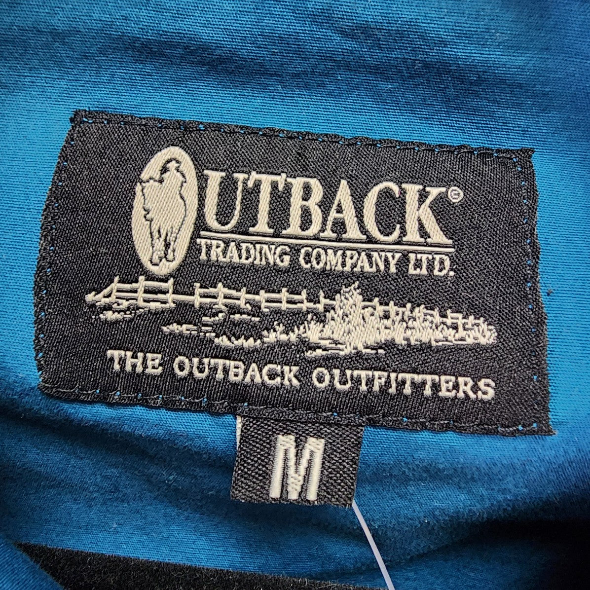 Outback Trading Company Blue Pearl Snap Collared Top Size M