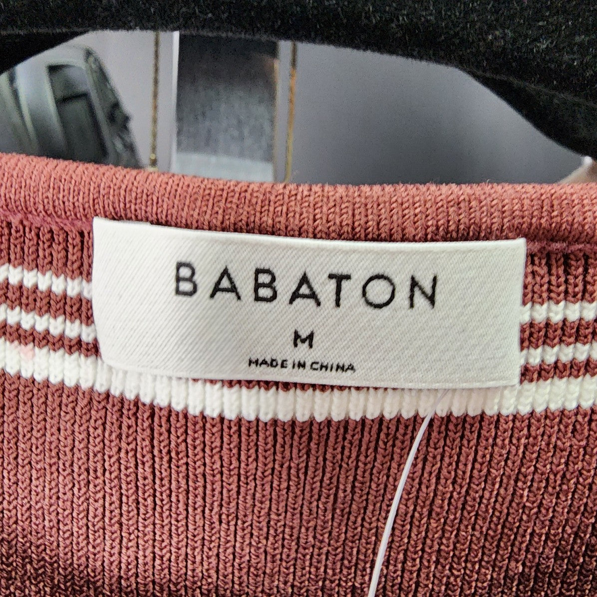 Babaton Aritzia Burgundy Knit Racer Crop Top Size M