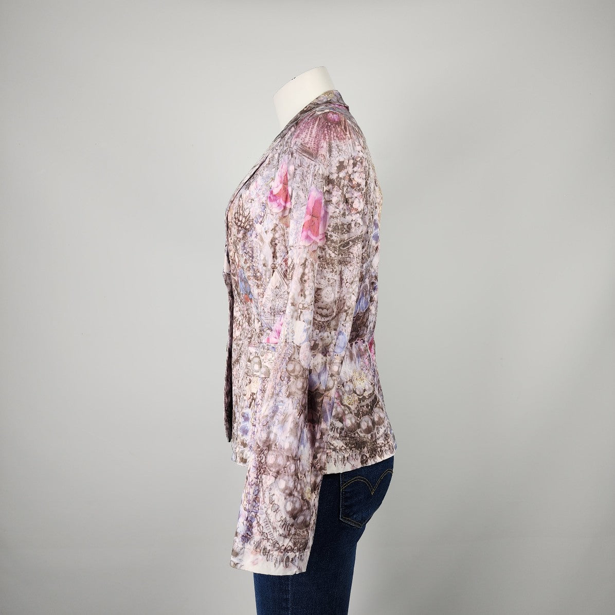 Alberto Makali Cotton Pastel Floral Blazer Size L