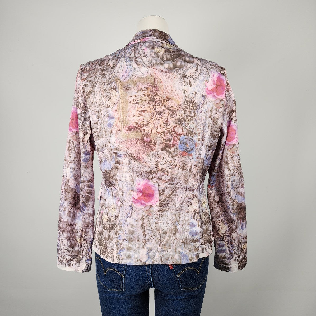 Alberto Makali Cotton Pastel Floral Blazer Size L