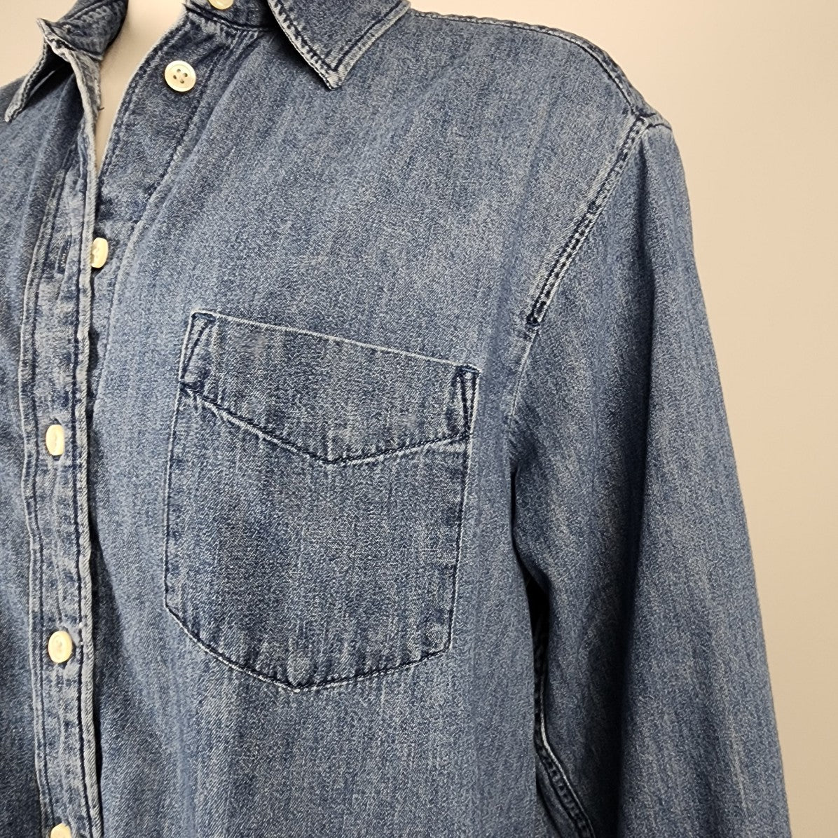 Gap Button Up Denim Shirt Size XS