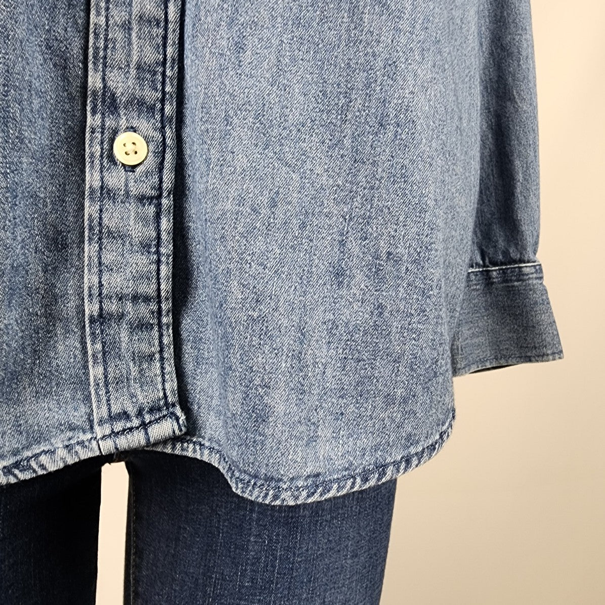 Gap Button Up Denim Shirt Size XS