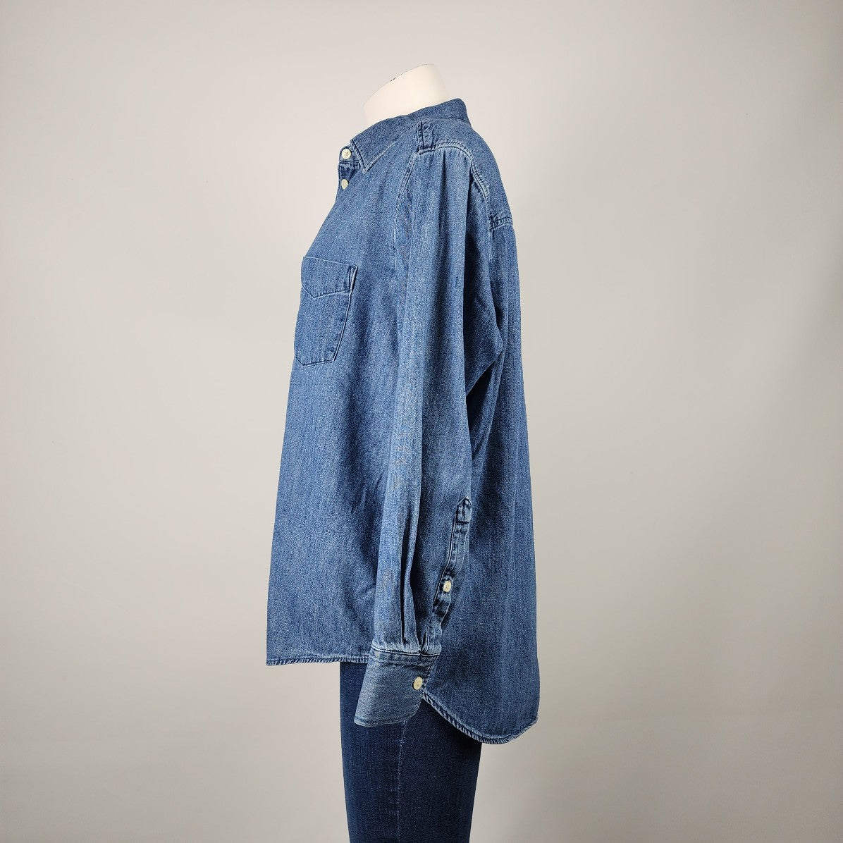 Gap Button Up Denim Shirt Size XS