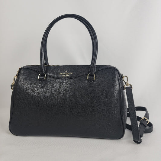 Kate Spade New York Pebbled Leather Black Mimi Satchel