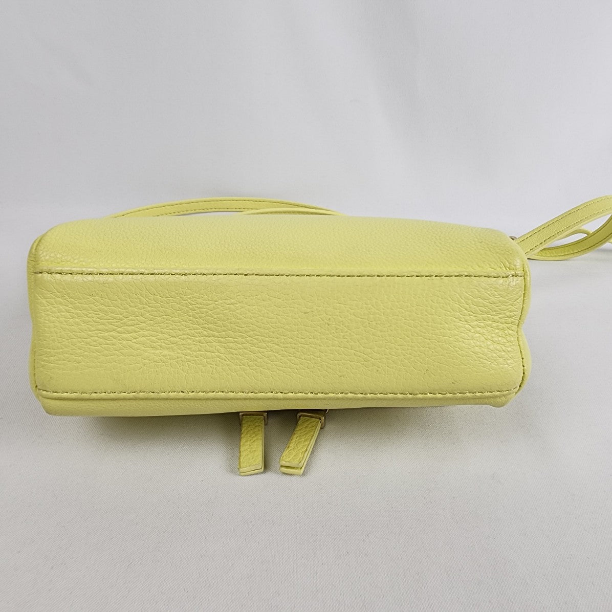 Talbots Neon Yellow Leather Crossbody Purse