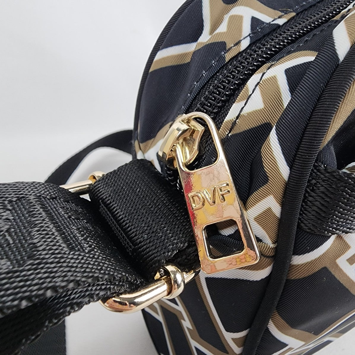 Diane Von Furstenberg Monogram Nylon Crossbody Purse