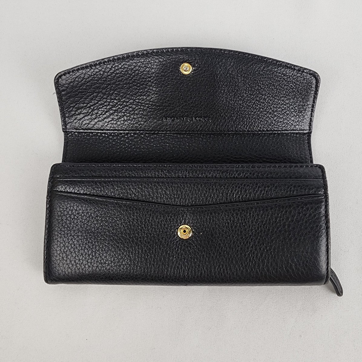 Mk black leather wallet hotsell