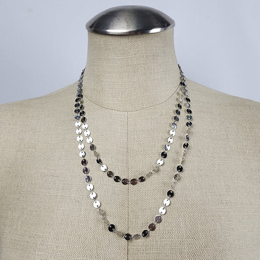 Tocara Silver Chain Link Layered Necklace