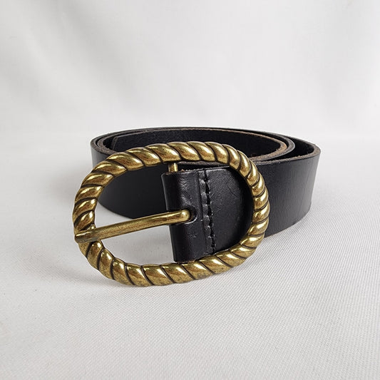 Gap Black Leather Belt Size S