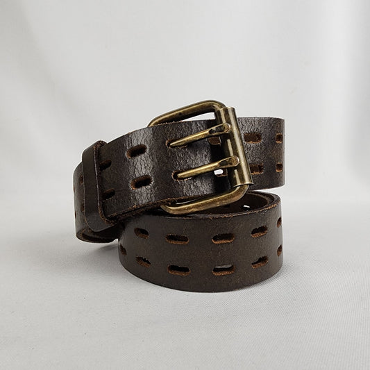 Mustang Brown Leather Belt Size M