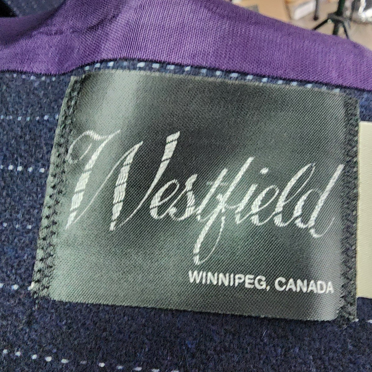 Vintage Westfield Navy Blue & Grey Pin Stripe Pea Coat Size 18