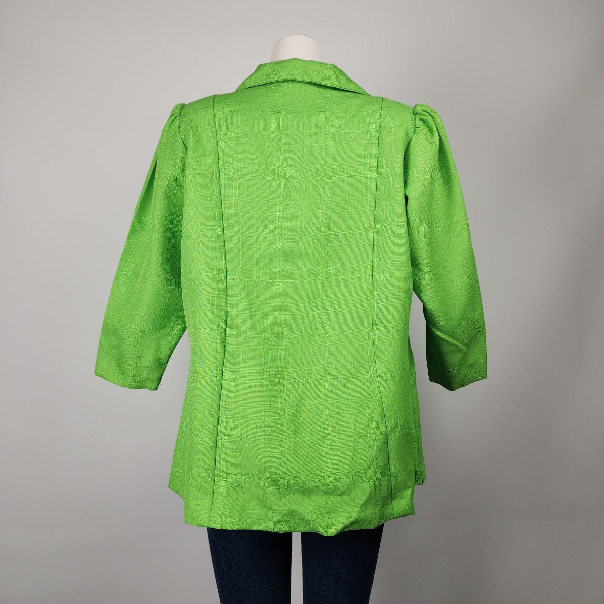 Vintage Green Button Up 3/4 Sleeve Jacket