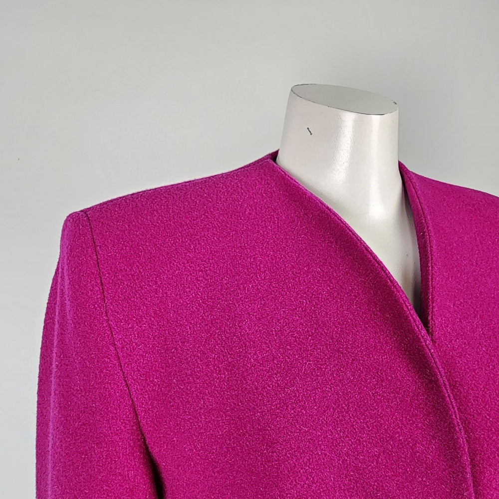 Vintage Tall Girl Fuchsia Button Up Blazer Size L