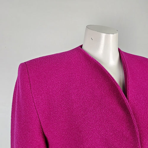 Vintage Tall Girl Fuchsia Button Up Blazer Size L