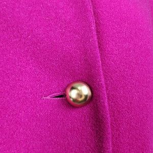 Vintage Tall Girl Fuchsia Button Up Blazer Size L