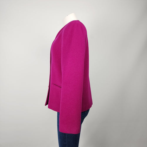 Vintage Tall Girl Fuchsia Button Up Blazer Size L