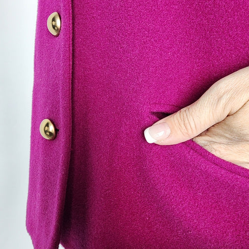 Vintage Tall Girl Fuchsia Button Up Blazer Size L
