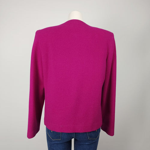 Vintage Tall Girl Fuchsia Button Up Blazer Size L