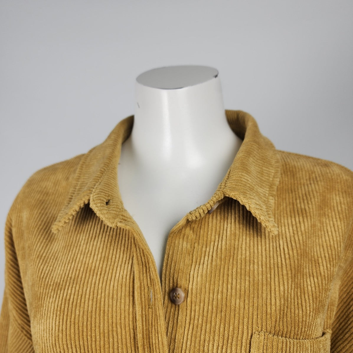 Golden By Elle's Brown Corduroy Button Up Top Size S/M