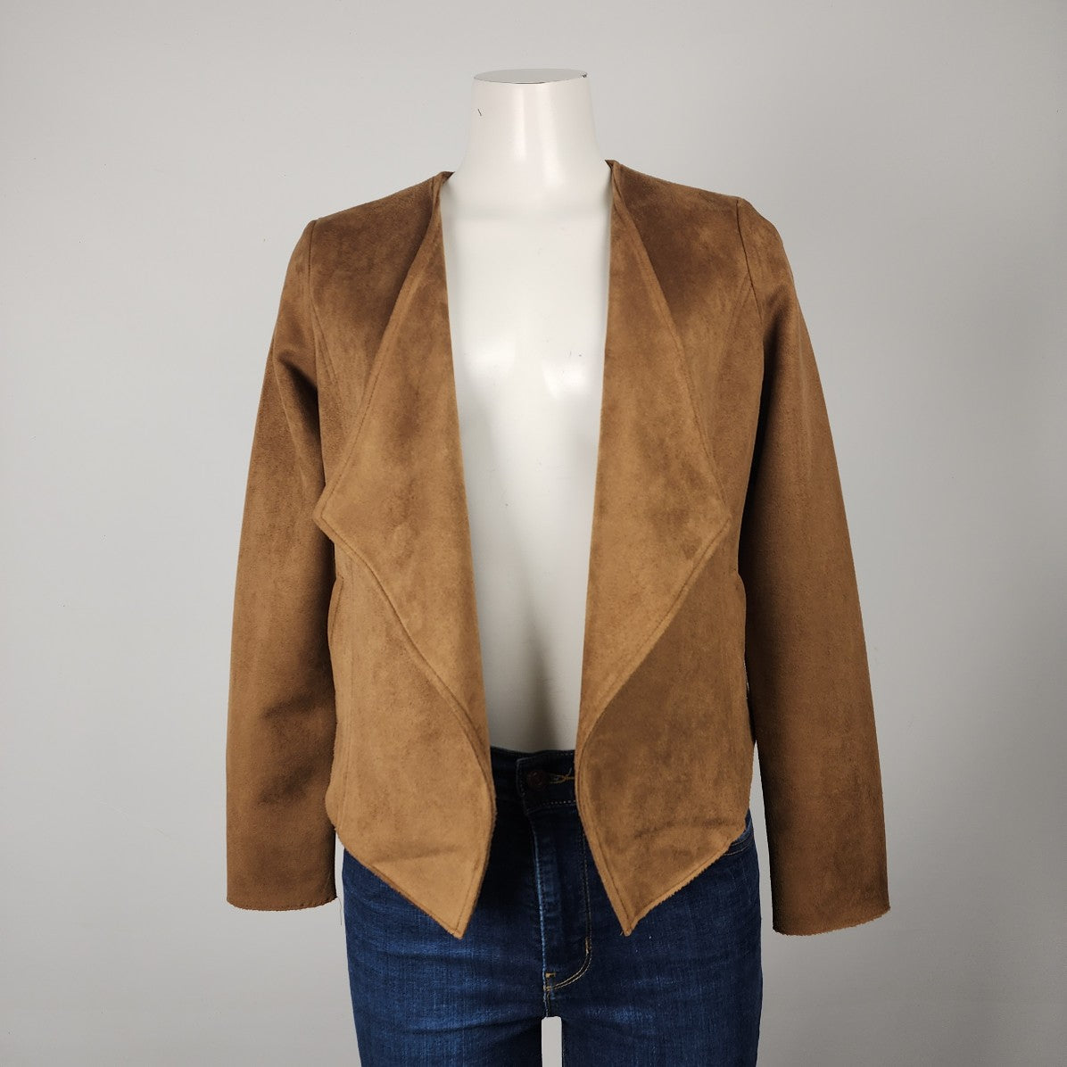 Brown Faux Suede Jacket Size M