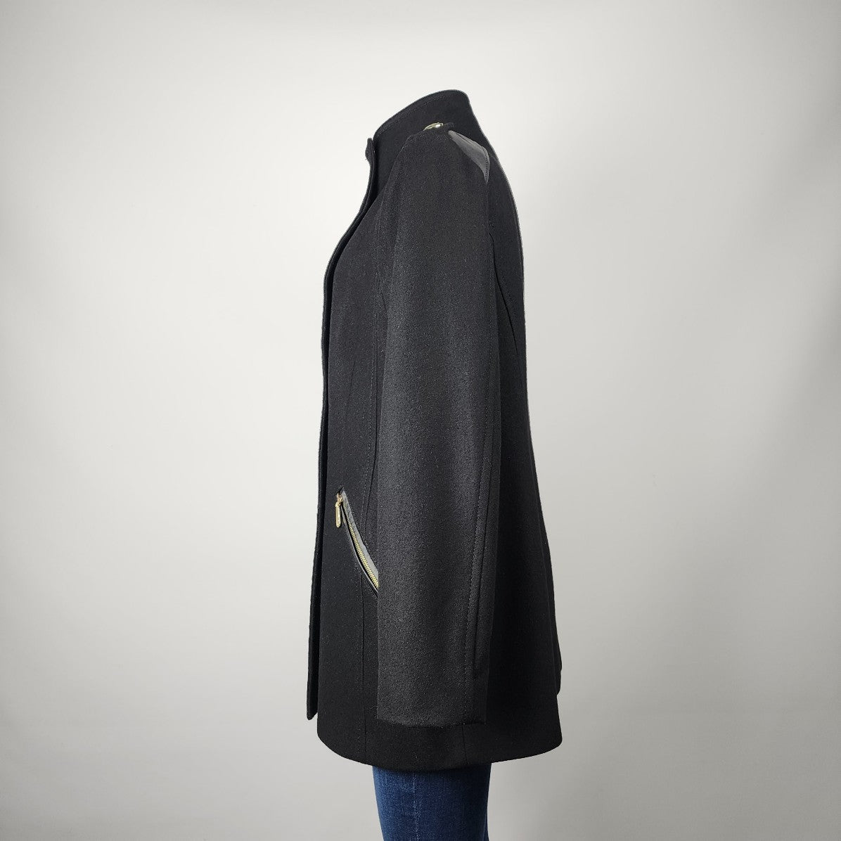 Vince Camuto Black Wool Pea Coat Size M