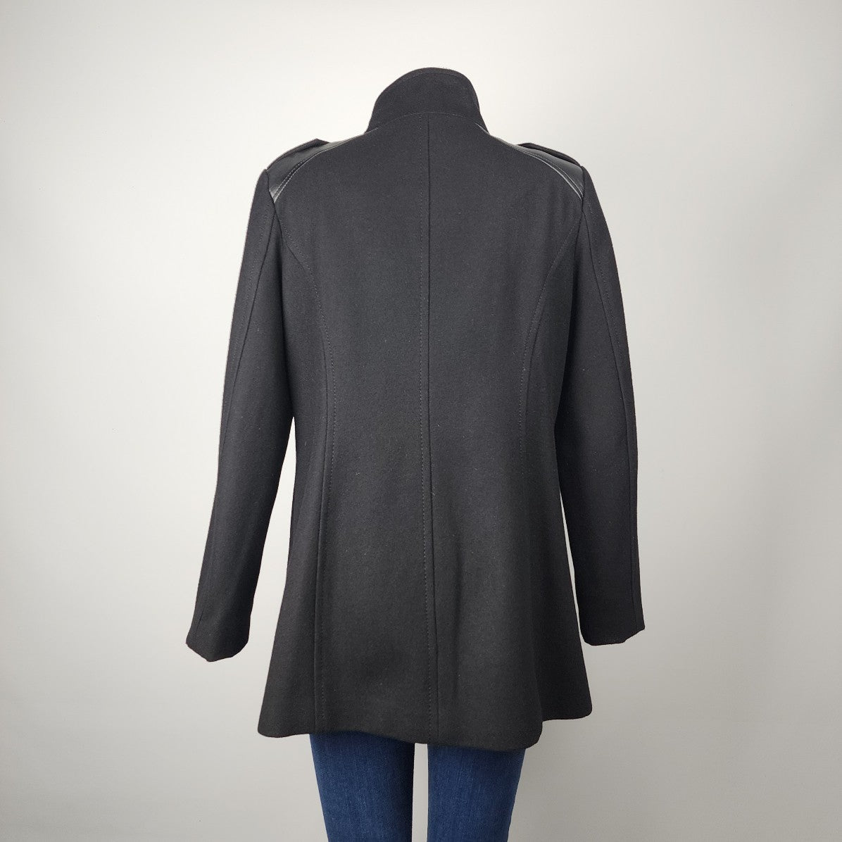 Vince Camuto Black Wool Pea Coat Size M