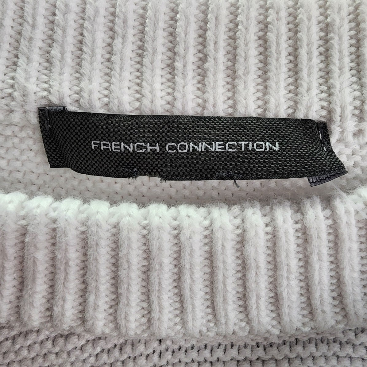 French Connection White Knit Sweater Size M