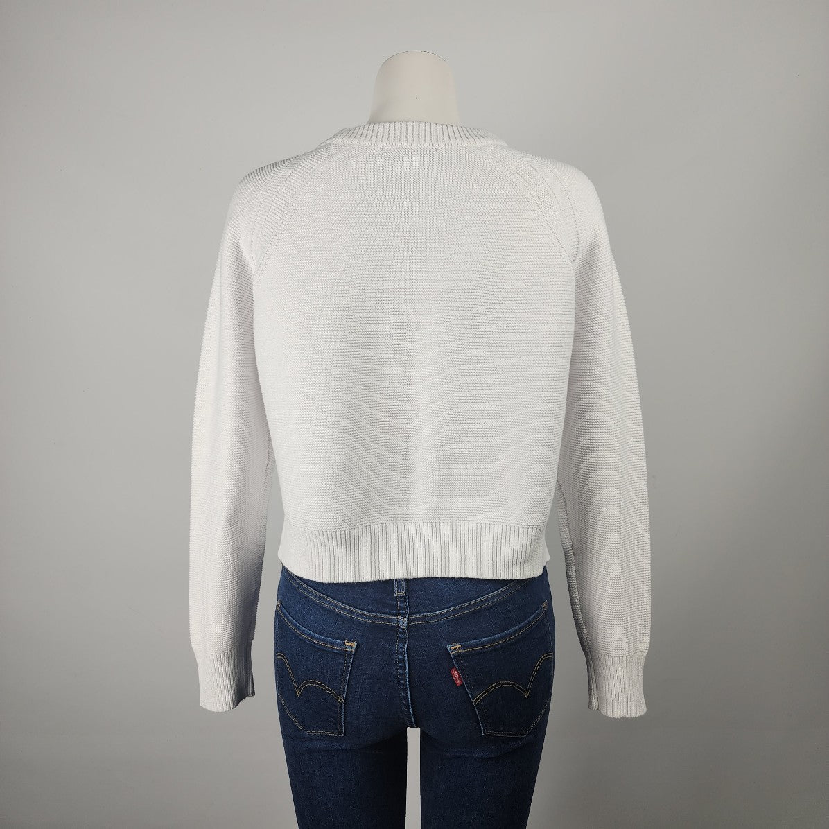 French Connection White Knit Sweater Size M