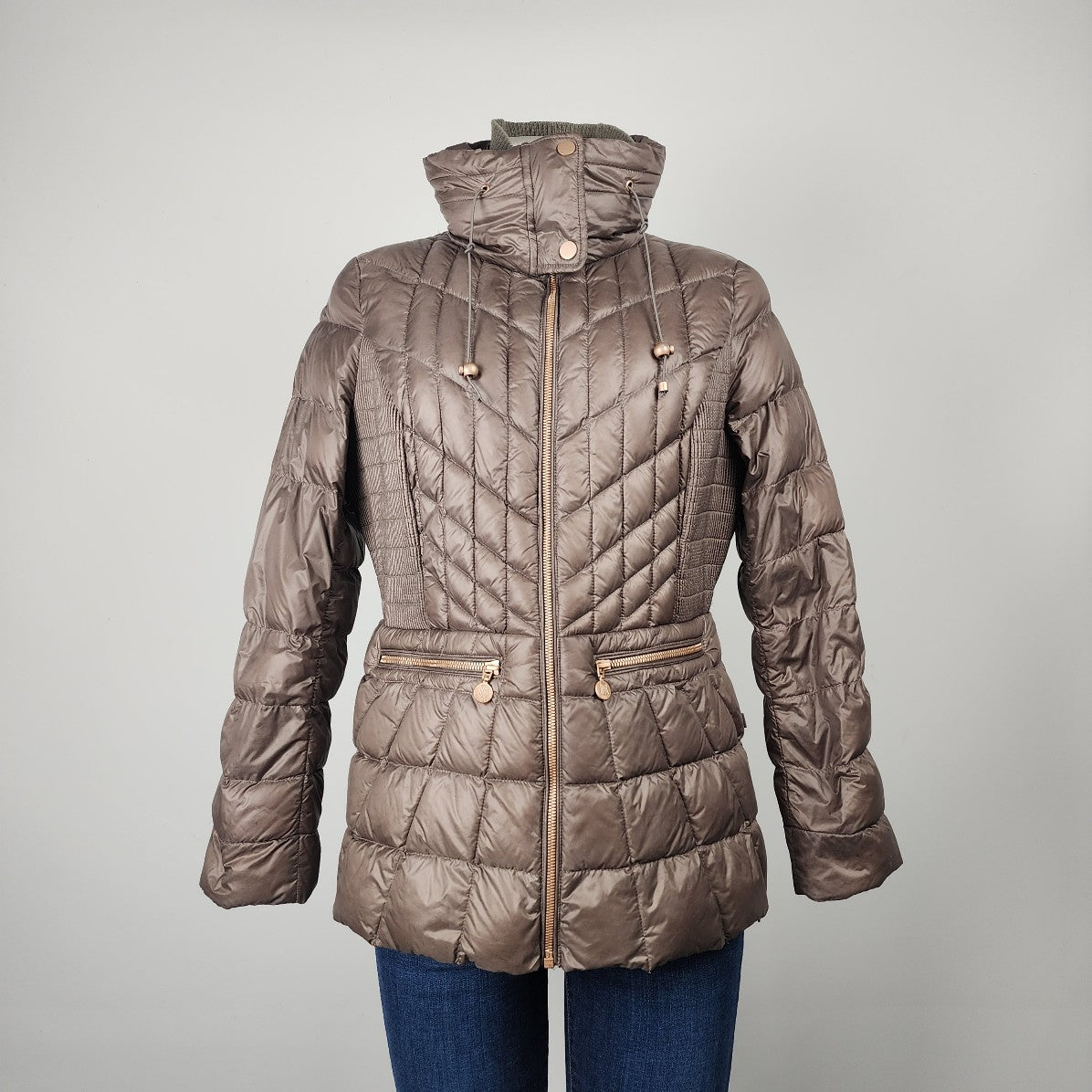 Bernardo Bronze Puffer Jacket Size Petite L