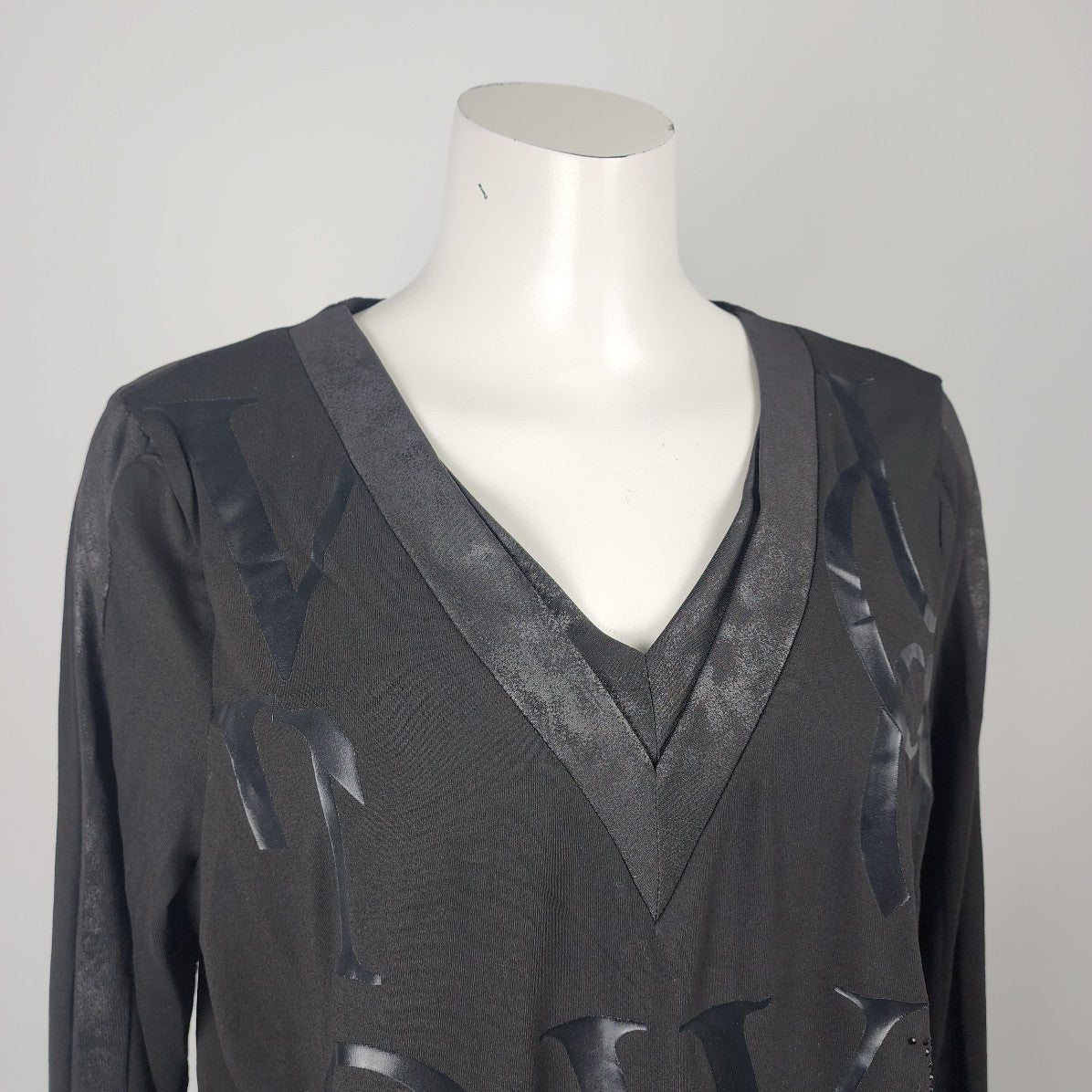 Picadilly Black Long Sleeve Top Size L