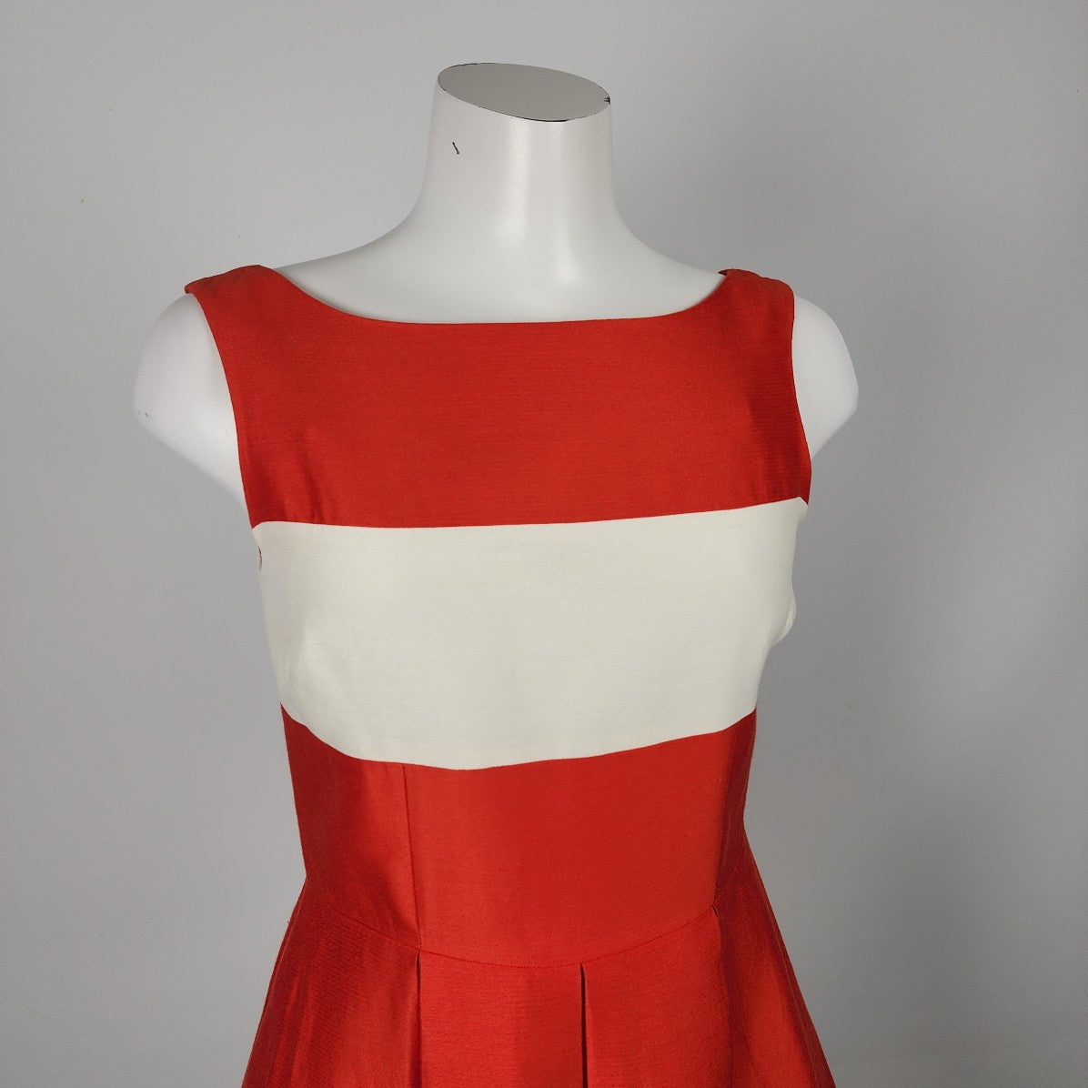 Kate Spade Orange Color Block Fit & Flare Dress Size 4