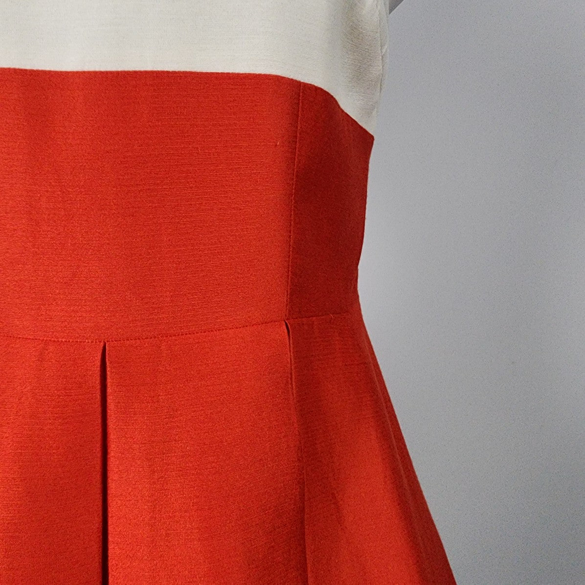 Kate Spade Orange Color Block Fit & Flare Dress Size 4