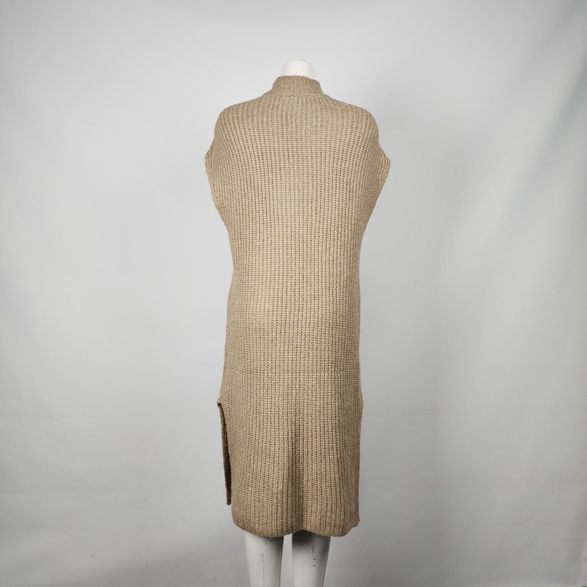 Fransa Taupe Knit Turtle Neck Dress Size S