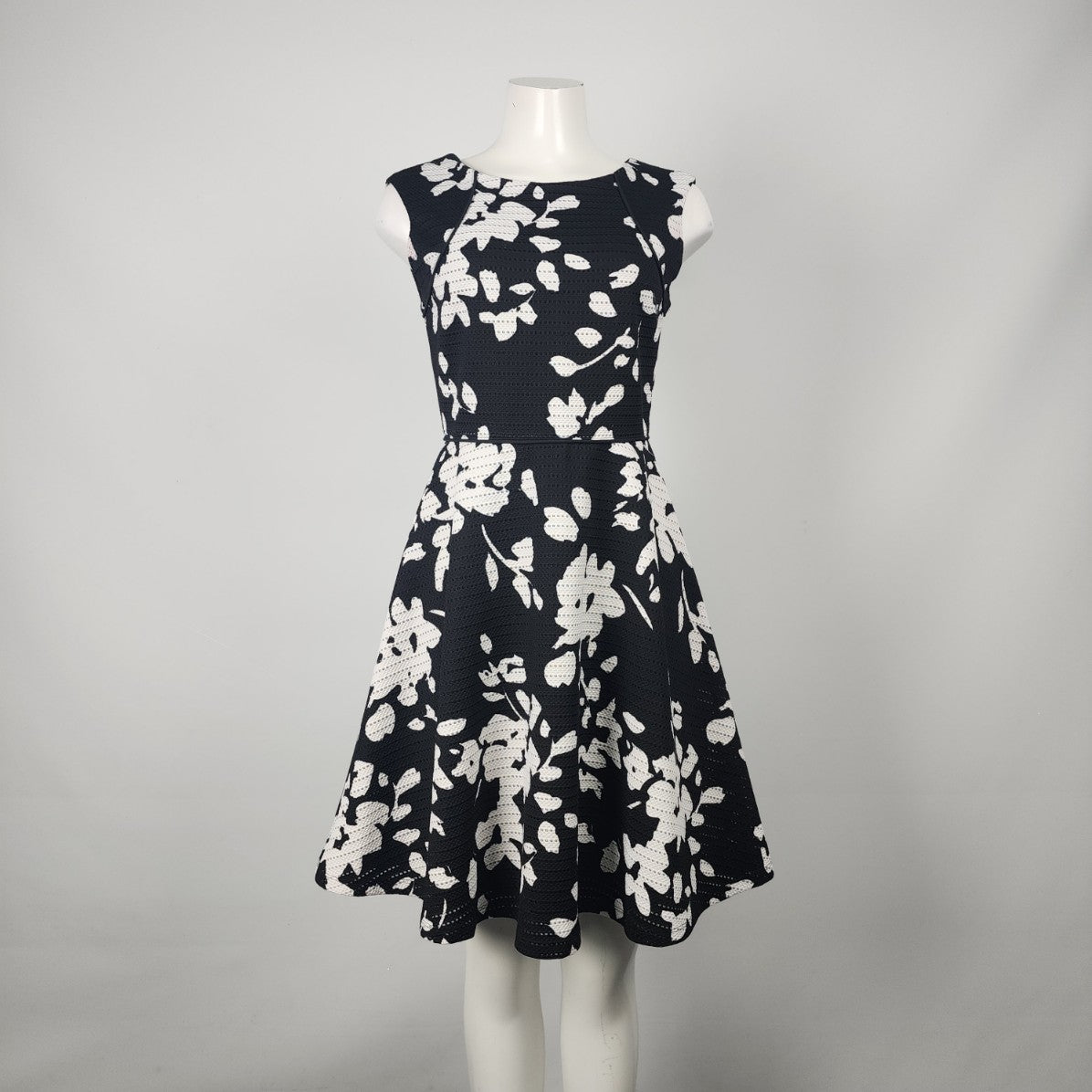 Ricki's Black Floral Fit & Flare Dress Size 4