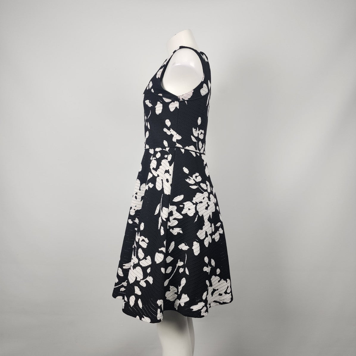 Ricki's Black Floral Fit & Flare Dress Size 4