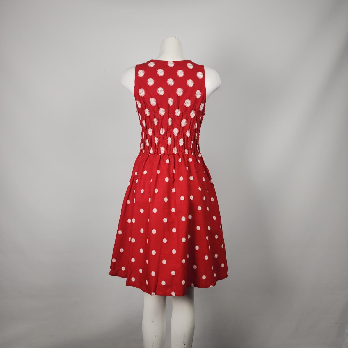 Disney Parks Red Minnie Mouse Polka Dot Fit & Flare Dress Size S