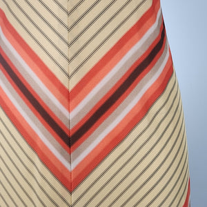 Vintage Nu Mode Red & Brown Maxi Dress Size S