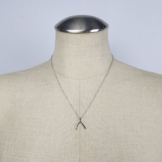 Sterling Forever Wishbone Pendant
